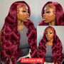 Burgundy HD Body Wave Lace Front