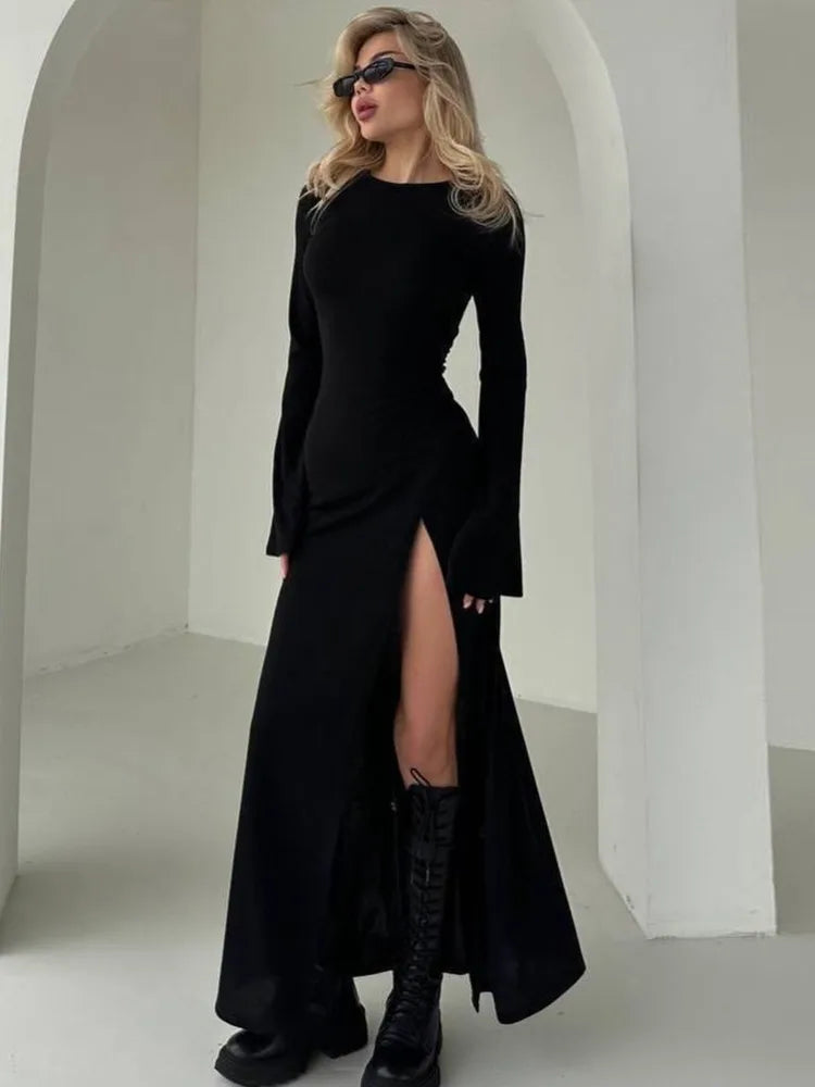 Thigh High Split Maxi Dress