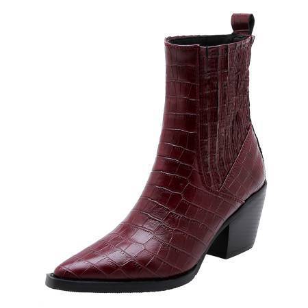 Small Square Toe Elastic Band Low-Top Women's Boots